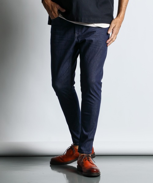 The DUFFER of ST.GEORGE（ザダファーオブセントジョージ）の「『WONDER SHAPE』5PKT：360°全方向高伸縮 『ワンダーシェイプ』スキニーデニムパンツ（デニムパンツ・メンズ・ダークインディゴブルー/インディゴブルー・X-LARGE/LARGE/MEDIUM/SMALL）」の5枚目の写真