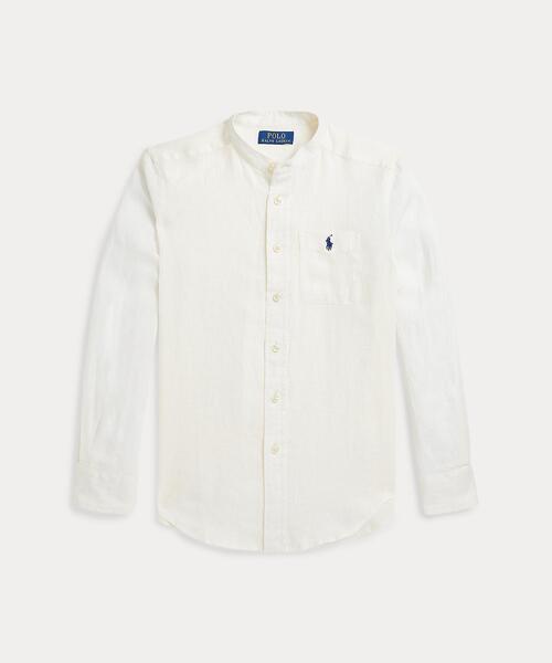 POLO RALPH LAUREN CHILDRENSWEAR(ポロ ラルフ ローレン チルドレンズウェア)の「リネン シャツ(シャツ/ブラウス・キッズ・ホワイト・L/S/M/XL)」の1枚目の写真