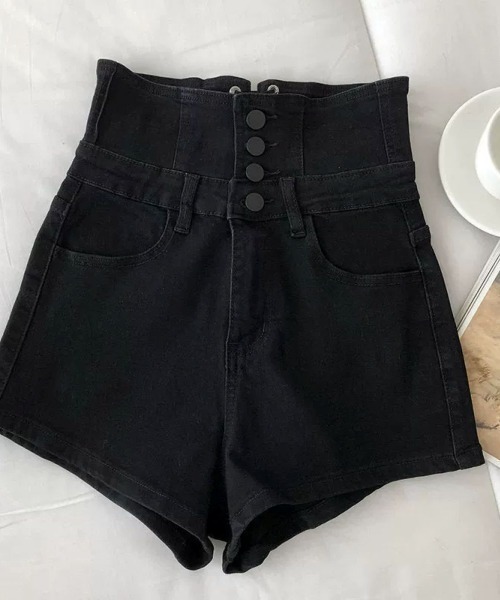 ハイウエストレースアップショートパンツBLACKS バックレースアップショートパンツ[品番：GORW0007030]｜GORGE