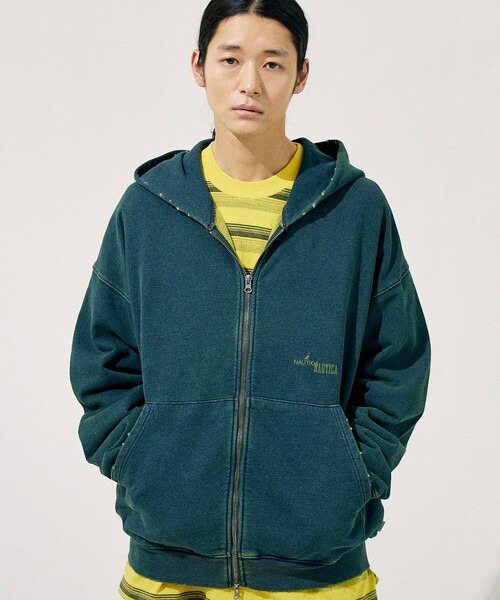 NAUTICA(m[eBJ)NAUTICA/m[eBJ Mix Color Indigo Sweat Zip Hoodie/~bNXJ[ CfBS XEFbg Wbvt[fB(p[J[)