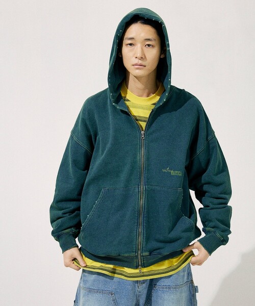 NAUTICA(ノーティカ)の「NAUTICA/ノーティカ Mix Color Indigo Sweat Zip Hoodie/ミックスカラー インディゴ スウェット ジップフーディ(パーカー・メンズ・イエロー/ベージュ/ブラウン・LARGE/MEDIUM/X-LARGE)」の9枚目の写真
