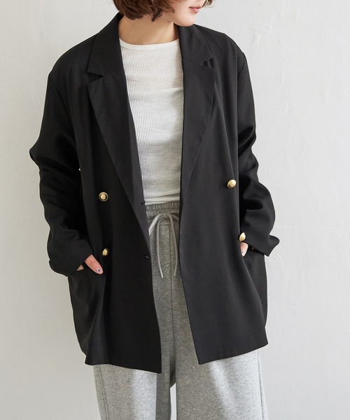 notch.（ノッチ）の「【sweet web掲載】テーラージャケット（テーラードジャケット・レディース・ブラック/アイボリー・M）」の7枚目の写真