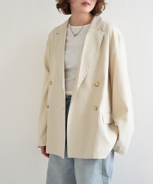 notch.（ノッチ）の「【sweet web掲載】テーラージャケット（テーラードジャケット・レディース・ブラック/アイボリー・M）」の3枚目の写真