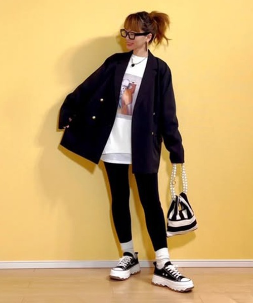 notch.（ノッチ）の「【sweet web掲載】テーラージャケット（テーラードジャケット・レディース・ブラック/アイボリー・M）」の21枚目の写真