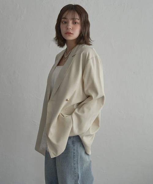 notch.（ノッチ）の「【sweet web掲載】テーラージャケット（テーラードジャケット・レディース・ブラック/アイボリー・M）」の3枚目の写真