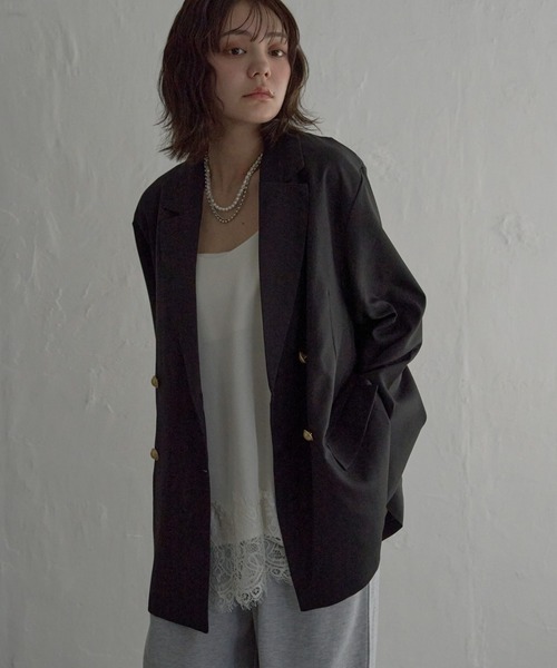 notch.（ノッチ）の「【sweet web掲載】テーラージャケット（テーラードジャケット・レディース・ブラック/アイボリー・M）」の17枚目の写真