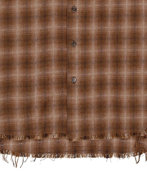 SLOWACID（スローアシッド）の「【UNISEX】SLOW ACID／CUTOFFチェックシャツ（シャツ/ブラウス・レディース・ブラウン/ブルー・MEDIUM/LARGE）」の18枚目の写真