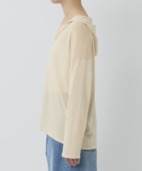 BABYLONE(バビロン)の「シアーフーディープルオーバー(その他トップス・レディース・ベージュ/ブラック・フリー)」の21枚目の写真