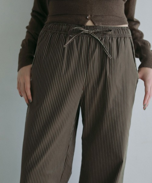 Stripe pajamas pants/ストライプパジャマパンツ Pre-Order】ストライプコンビレースパジャマパンツ / Striped