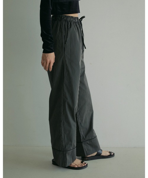 anuke（アンヌーク）の「Stripe Pajamas Pants（その他パンツ・レディース・ブラック/ブラウン・38inch/36inch）」の11枚目の写真