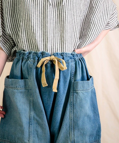 Brocante（ブロカント）の「[Brocante / ブロカント] 10ozデニム ポムパンツ（デニムパンツ・レディース・インディゴブルー・2）」の10枚目の写真