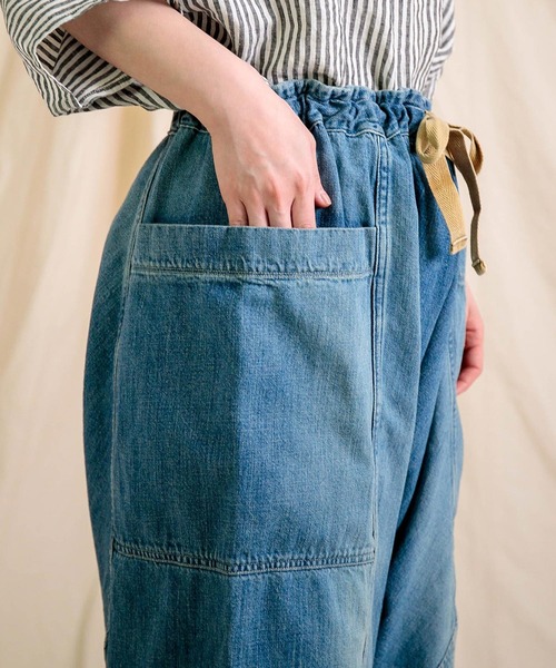 Brocante（ブロカント）の「[Brocante / ブロカント] 10ozデニム ポムパンツ（デニムパンツ・レディース・インディゴブルー・2）」の11枚目の写真