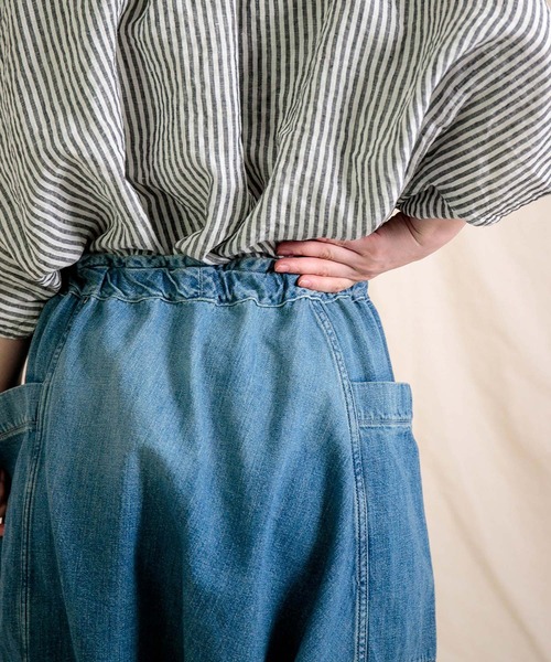 Brocante（ブロカント）の「[Brocante / ブロカント] 10ozデニム ポムパンツ（デニムパンツ・レディース・インディゴブルー・2）」の13枚目の写真