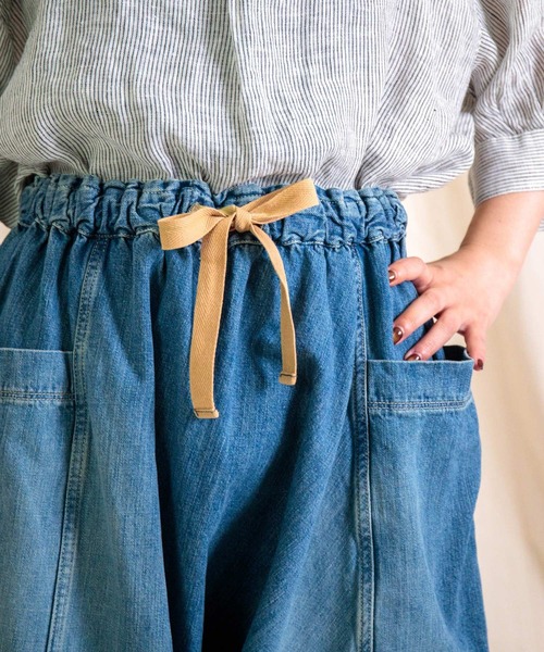 Brocante（ブロカント）の「[Brocante / ブロカント] 10ozデニム ポムパンツ（デニムパンツ・レディース・インディゴブルー・2）」の17枚目の写真
