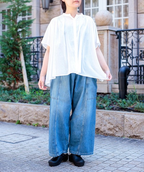 Brocante（ブロカント）の「[Brocante / ブロカント] 10ozデニム ポムパンツ（デニムパンツ・レディース・インディゴブルー・2）」の22枚目の写真