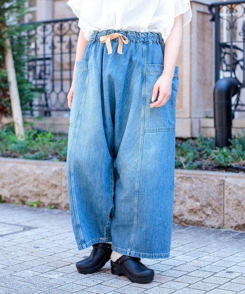 Brocante（ブロカント）の「[Brocante / ブロカント] 10ozデニム ポムパンツ（デニムパンツ・レディース・インディゴブルー・2）」の21枚目の写真
