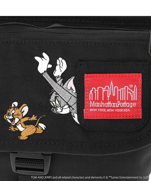 Manhattan Portage（マンハッタンポーテージ）の「Manhattan Portage/マンハッタンポーテージ ショルダーバッグ Nylon Messenger Bag Flap Zipper Pocket TOM＆JERRY 85TH MP1603FZPTJ（ショルダーバッグ・メンズ・ブラック×レッド・FREE）」の9枚目の写真