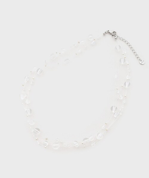 GALLEST(ギャレスト)の「クリアビーズネックレス(ネックレス・レディース・クリア/シルバー・00)」の4枚目の写真