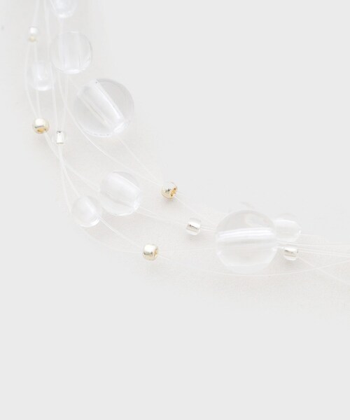 GALLEST(ギャレスト)の「クリアビーズネックレス(ネックレス・レディース・クリア/シルバー・00)」の5枚目の写真