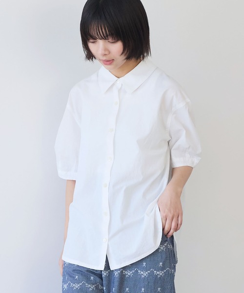 bulle de savon（ビュルデサボン）の「△強撚ポプリン 半袖シャツ