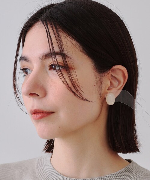 OPAQUE.CLIP（オペークドットクリップ）の「サークルマーブルピアス（ピアス（両耳用）・レディース・グレー/アイボリー/ベージュ・00）」の8枚目の写真