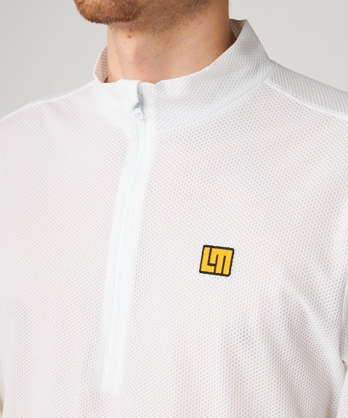 Loudmouth（ラウドマウス）の「LOUDMOUTH/ラウドマウス ゴルフウェア ブランド ロゴ 刺繍 切替 メッシュトリコット ハーフジップ ハイネック モックネック 長袖シャツ UV（シャツ/ブラウス・メンズ・ライトイエロー/ホワイト/ブラック・M/LL/L）」の14枚目の写真