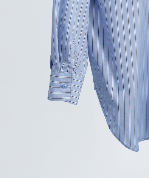 Fashion Letter(ファッションレター)の「オーバーサイズ ストライプシャツ(シャツ/ブラウス・レディース・ピンク/ブルー・M)」の6枚目の写真