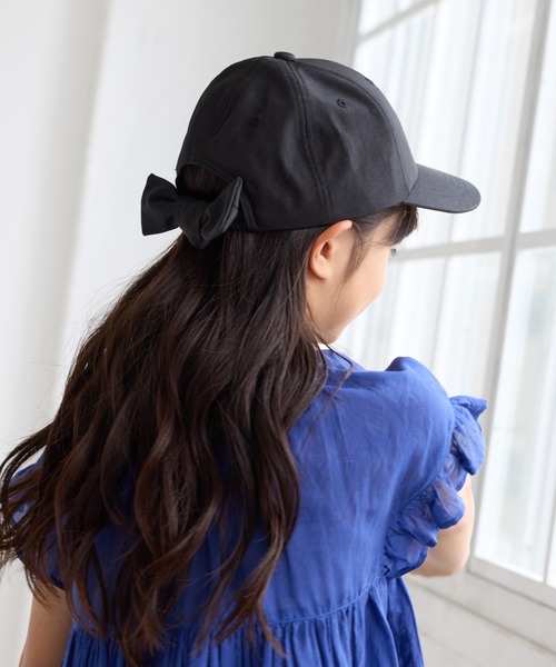 ROPE' PICNIC（ロペピクニック）の「【KIDS/キッズ】シャイニーバックリボンキャップ/リンクコーデ（キャップ・キッズ・クリーム/ブルー系その他4/ブラック・FREE）」の4枚目の写真