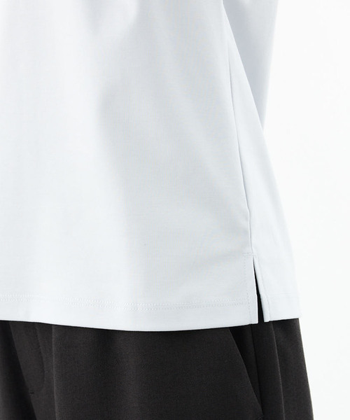 A/C DESIGN BY ALPHA CUBIC（エーシーデザインバイアルファキュービック）の「【接触冷感・UVカット】スムースカットソーTシャツ（Tシャツ/カットソー・レディース・サックスブルー/ブラック/ライトグレー/オフホワイト・M/LL/L）」の20枚目の写真