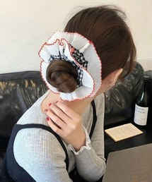 【LAMPOON】プリーツパイピングシュシュ
