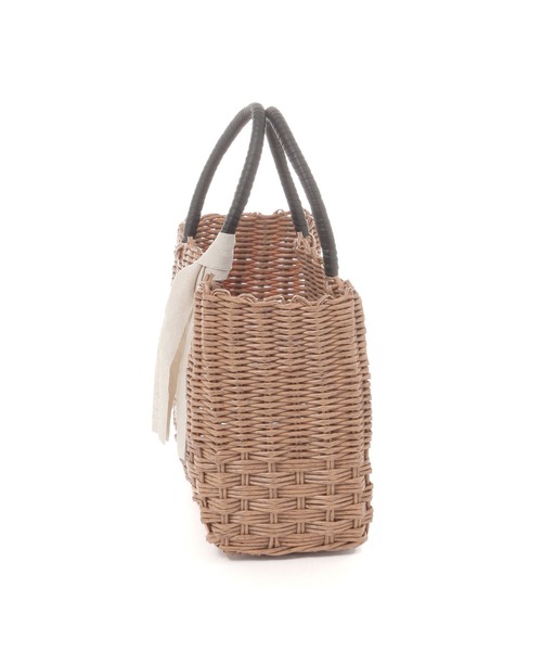 studio CLIP（スタディオクリップ）の「パーチャスバッグ M（かごバッグ・レディース・ブラック/グリーン・FREE）」の5枚目の写真