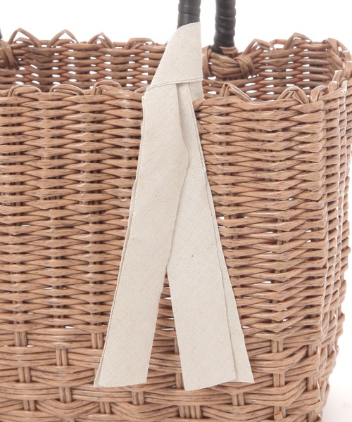 studio CLIP（スタディオクリップ）の「パーチャスバッグ M（かごバッグ・レディース・ブラック/グリーン・FREE）」の9枚目の写真