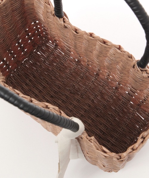 studio CLIP（スタディオクリップ）の「パーチャスバッグ M（かごバッグ・レディース・ブラック/グリーン・FREE）」の11枚目の写真