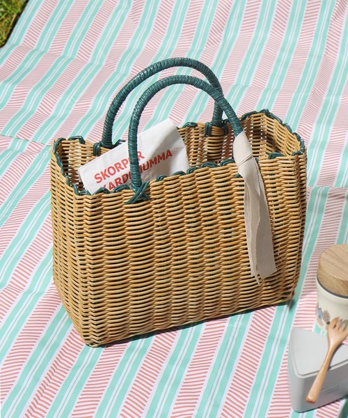 studio CLIP（スタディオクリップ）の「パーチャスバッグ M（かごバッグ・レディース・ブラック/グリーン・FREE）」の19枚目の写真