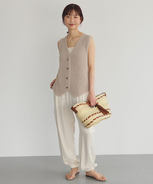 セール】KECH LeS ESSENTIELS SLOBE別注 RAFFIA TASSEL BAG KBG