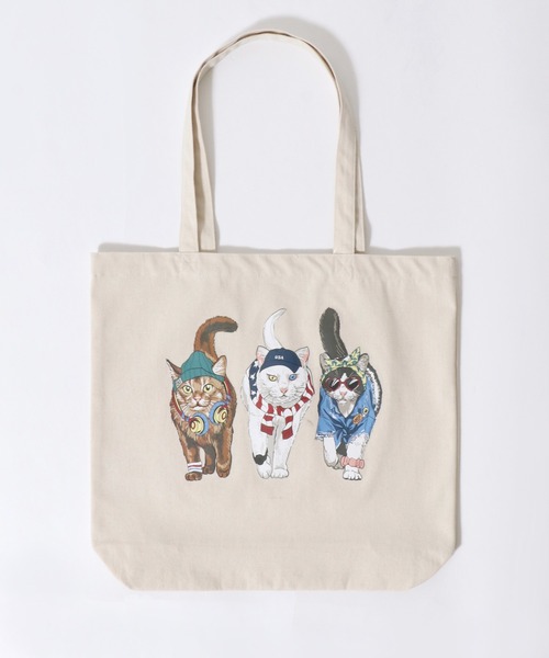 専用 トートバッグ⭐️限定パネル生地 ヨーキー セール】Animal Front ＆ Back Print Tote Bag/猫＆犬 アニマル