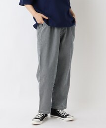 インディゴ染め 10分丈テーパードパンツ