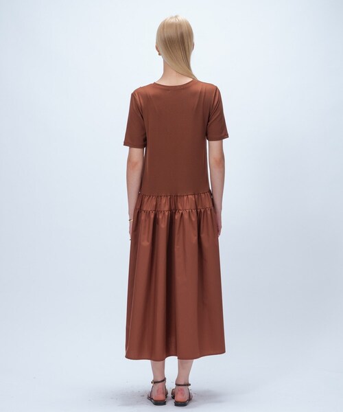 cloenc（クロエンス）の「【手洗い可】ドッキングフレアワンピース（ワンピース・レディース・ダークブラウン/ブラック・02/01）」の8枚目の写真