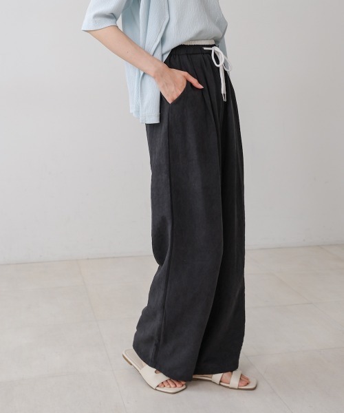 Bab（バブ）の「ダブルウエストピーチスキンカラーパンツ（その他パンツ・レディース・ブラック/ベージュ/ピンク/イエロー/ブルー・M/L）」の20枚目の写真