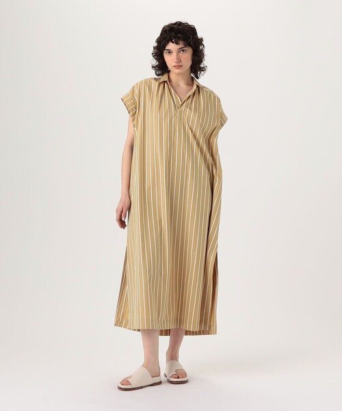 UNION LAUNCH(ユニオンランチ)の「UNION LAUNCH SKIPPER SHIRT ワンピース(シャツワンピース・レディース・ライトグリーン/ライトベージュ・FREE)」の3枚目の写真