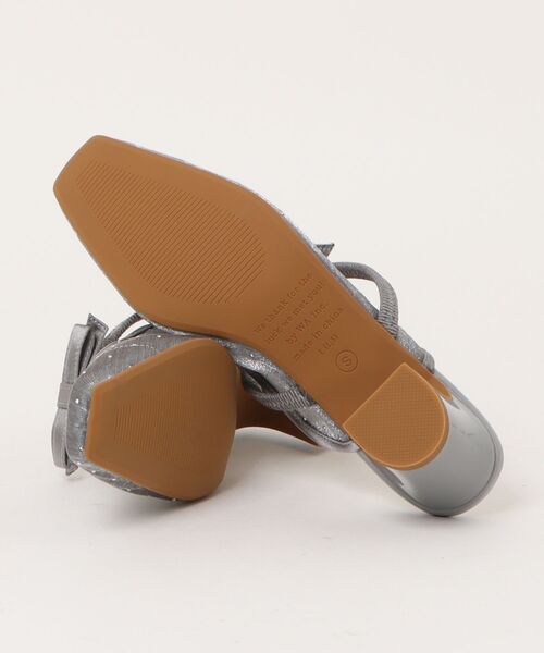 ORiental TRaffic（オリエンタルトラフィック）の「リボン ベルト ラインストーン シアー ミュール /51124（パンプス・レディース・ブラック/グレー・M/S/LL/L）」の17枚目の写真