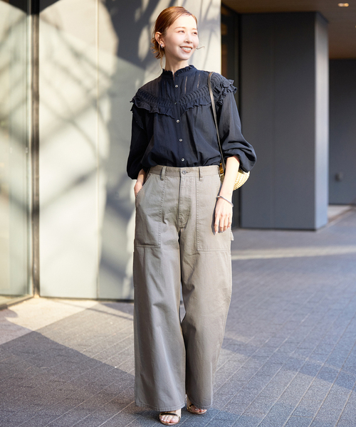 WEB・一部店舗限定/追加》フリルピンタックブラウス（シャツ/ブラウス