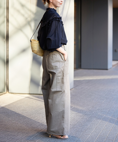 WEB・一部店舗限定/追加》フリルピンタックブラウス（シャツ