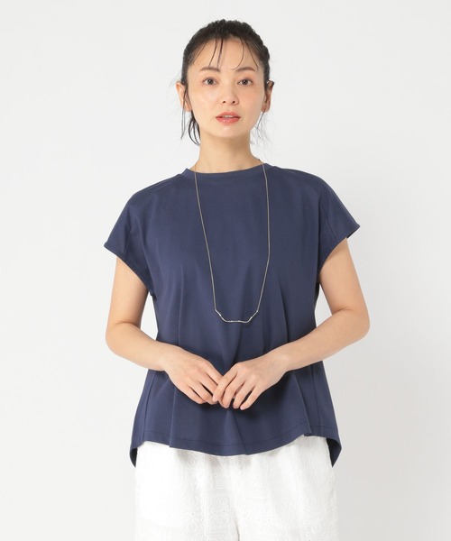 studio CLIP(スタディオクリップ)の「《ウタオ》UVカットバックギャザーTシャツ(Tシャツ/カットソー・レディース・ネイビー/ライトブルー・FREE)」の11枚目の写真