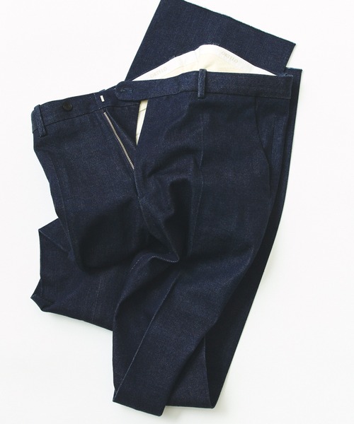 BEAMS F（ビームスエフ）の「【別注】ORTELO / シューカット ノープリーツ デニム スラックス（その他パンツ・メンズ・ブルー/ブラック・48/50/44/46）」の2枚目の写真