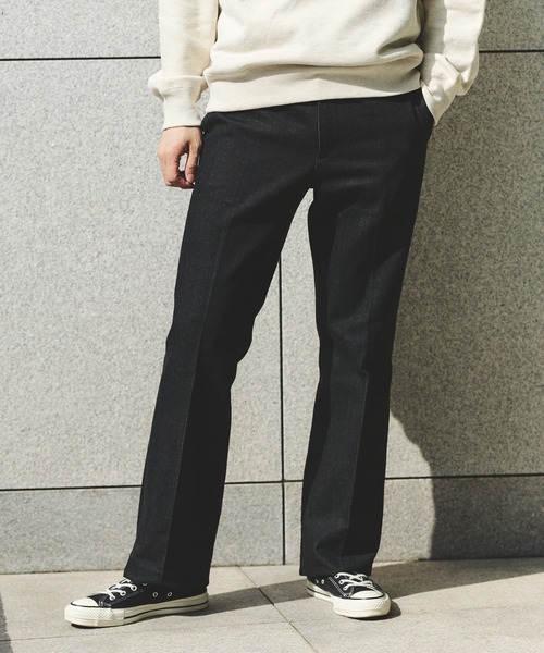 BEAMS F（ビームスエフ）の「【別注】ORTELO / シューカット ノープリーツ デニム スラックス（その他パンツ・メンズ・ブルー/ブラック・48/50/44/46）」の5枚目の写真