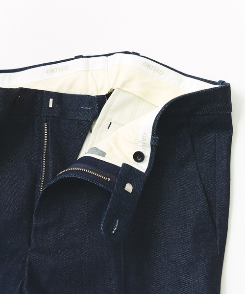 BEAMS F（ビームスエフ）の「【別注】ORTELO / シューカット ノープリーツ デニム スラックス（その他パンツ・メンズ・ブルー/ブラック・48/50/44/46）」の7枚目の写真