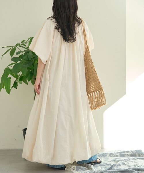 CIAOPANIC TYPY(チャオパニックティピー)の「【india】2WAYカフタンバルーンワンピース(ワンピース・レディース・ブラウン/ピンク/アイボリー/ブラック・ONE SIZE)」の5枚目の写真