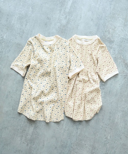 PAR ICI(パーリッシィ) USEDサーマル小花プリント半袖プルオーバー(50-01-CT-001-25-2) USEDサーマル小花プリント 半袖Tシャツ（Tシャツ/カットソー