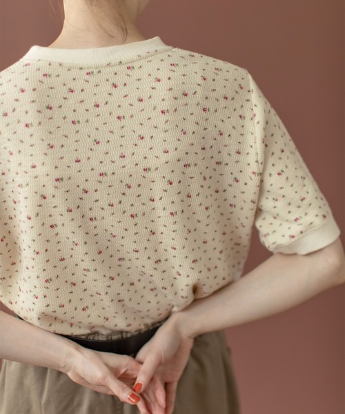 PAR ICI（パーリッシィ）の「USEDサーマル小花プリント 半袖Tシャツ（Tシャツ/カットソー・レディース・レッド/ブルー・FREE）」の10枚目の写真